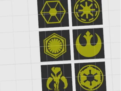 Plugs for X Wing Templates
