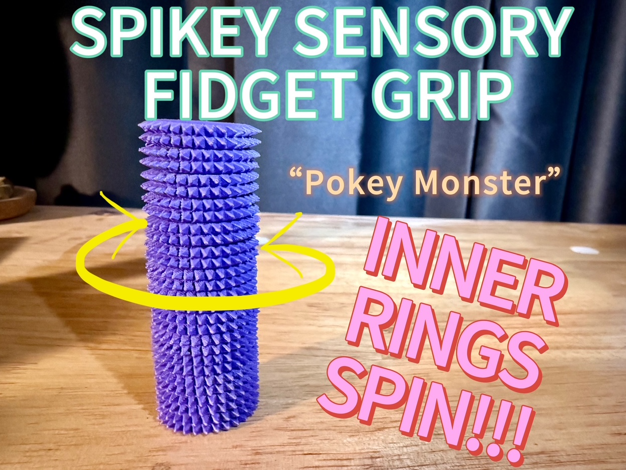 "Pokey Monster" Spiky Rotating Sensory Roller Grip