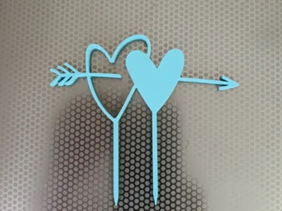 Heart Arrow Cake Topper