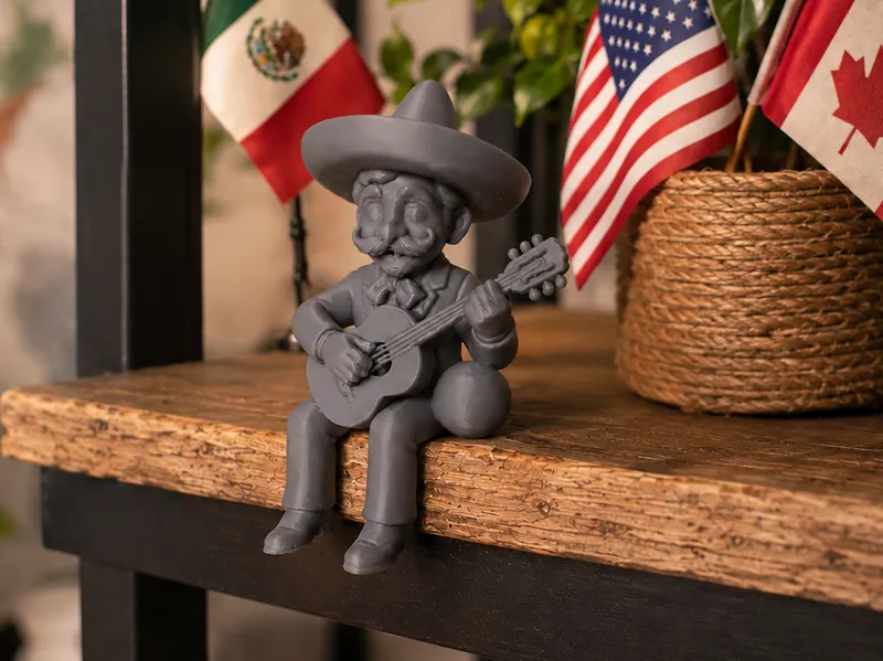 Mariachi Shelf Sitter – Mexican Guitarist Decor