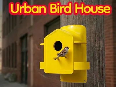 Urban Bird House Feeder Pole Mount Birdhouse