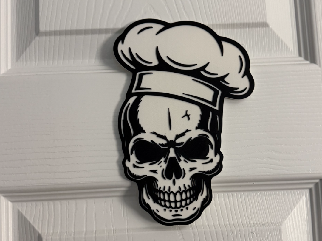 SKULL CHEF WALL ART