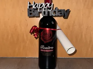Happy Birthday Flaschen Aufsatz