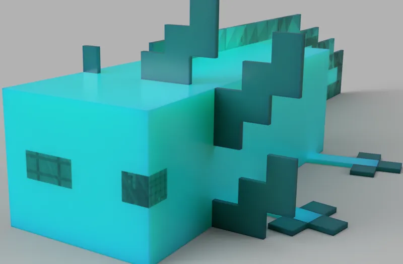 Minecraft Axolotl Fridge Magnet