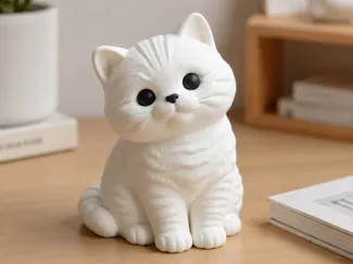 虎斑纹路的英短小猫