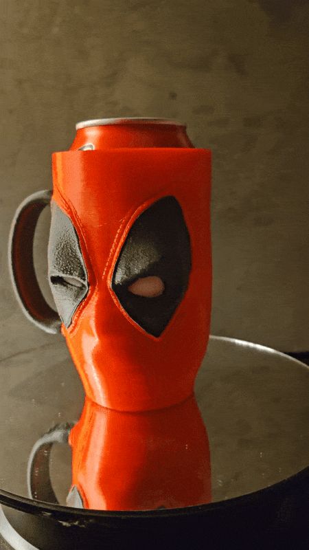 Deadpool 12 can holder / coozie