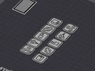 WC cabinet supply symbols