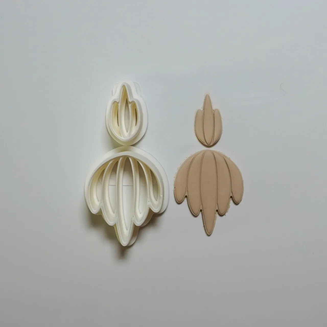 Abstract Duo Polymer Clay Cutter Earrings view 3
