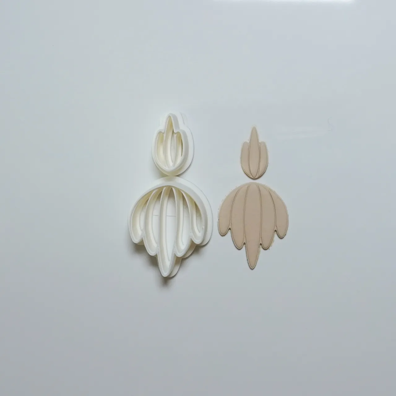Abstract Duo Polymer Clay Cutter Earrings view 2
