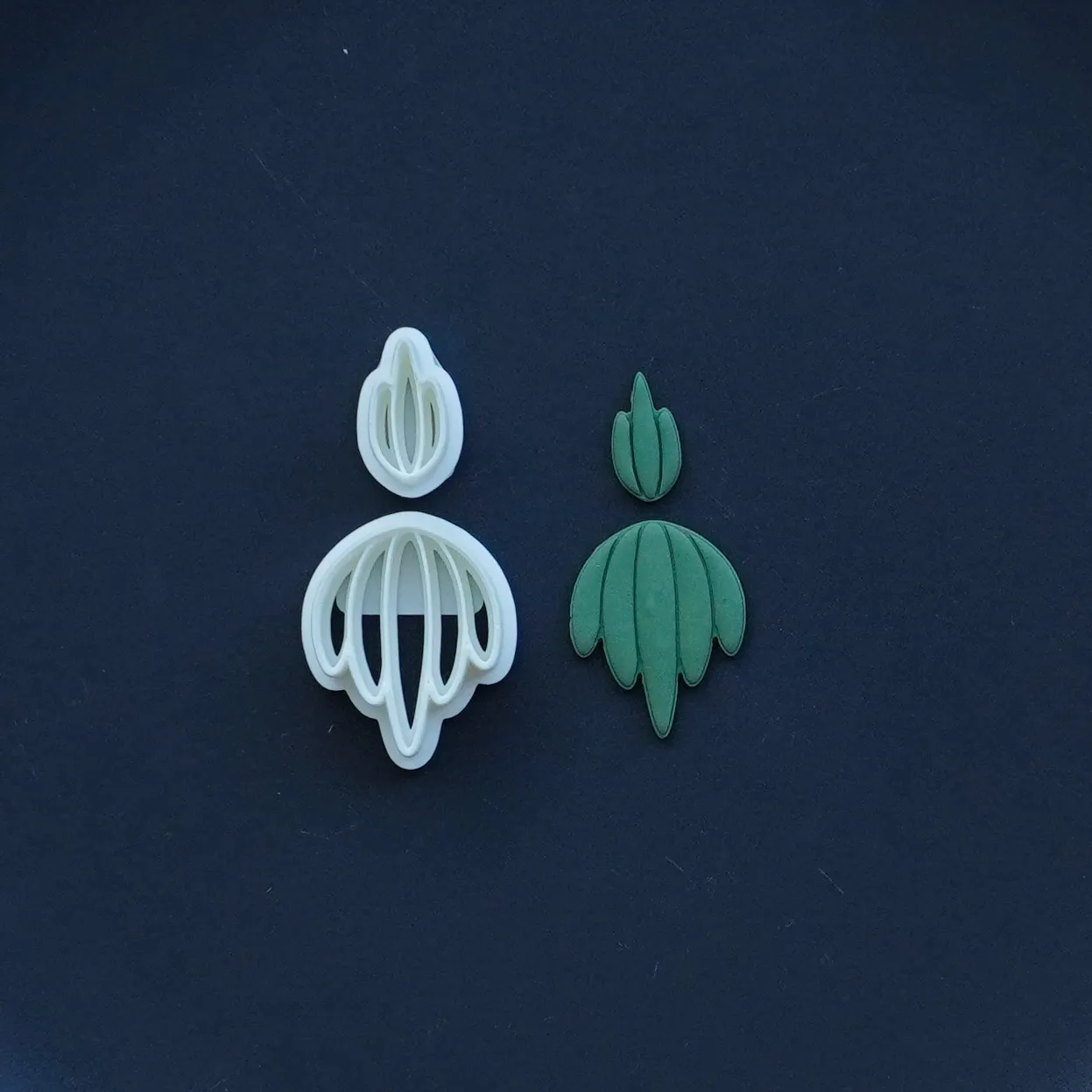 Abstract Duo Polymer Clay Cutter Earrings view 4