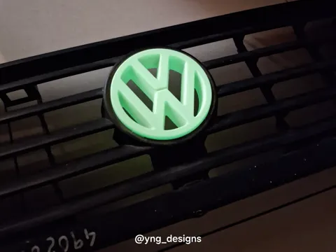 Modelo para impresión 3D: Emblema Volkswagen Golf MK2 — referencia de MakerWorld