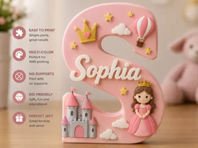 Decorated Letter S for Sophia