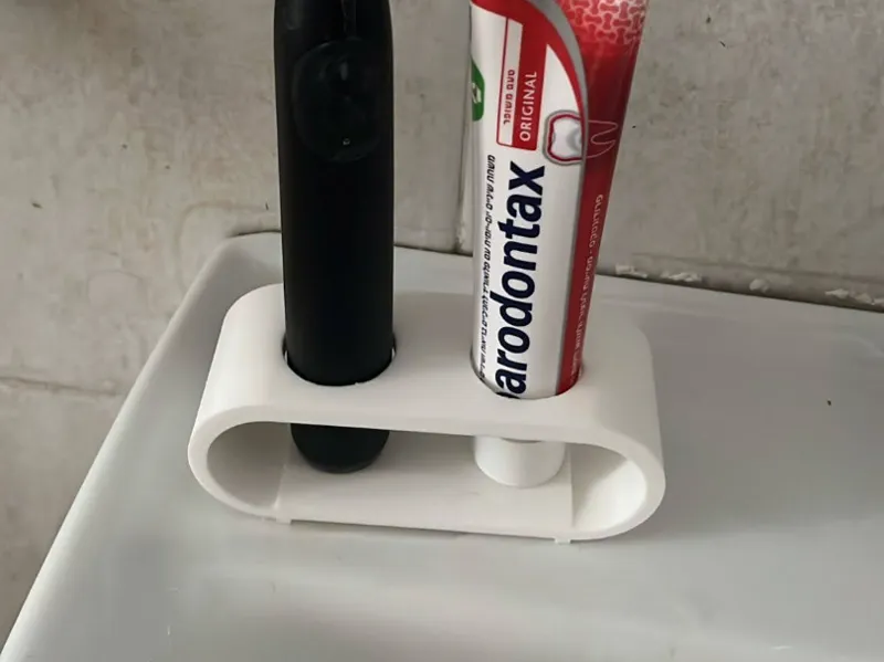 toothbrush and toothpaste stand