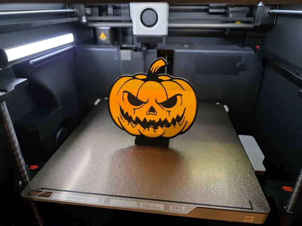 Halloween Horror Pumpkin LED Tealight - Free 3D Print Model - MakerWorld