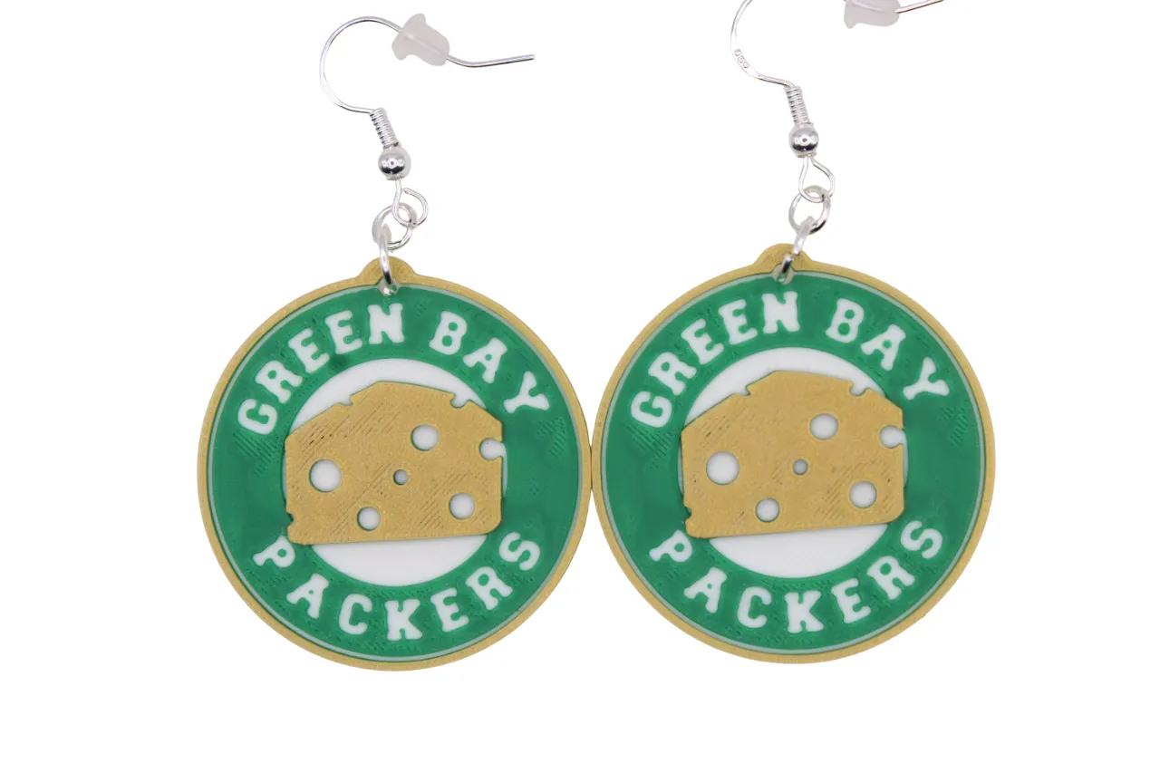 Green Bay Packers Earrings view 2