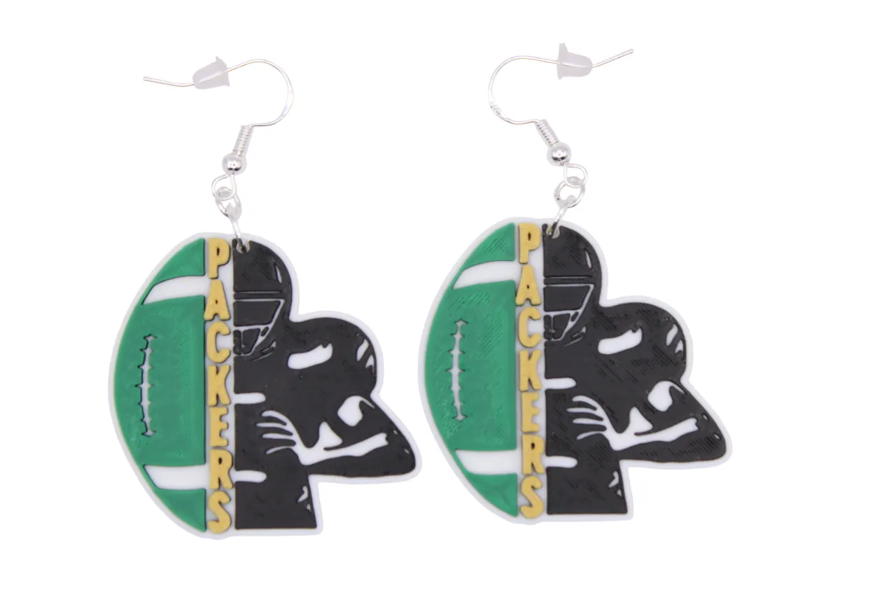 Green Bay Packers Earrings view 4