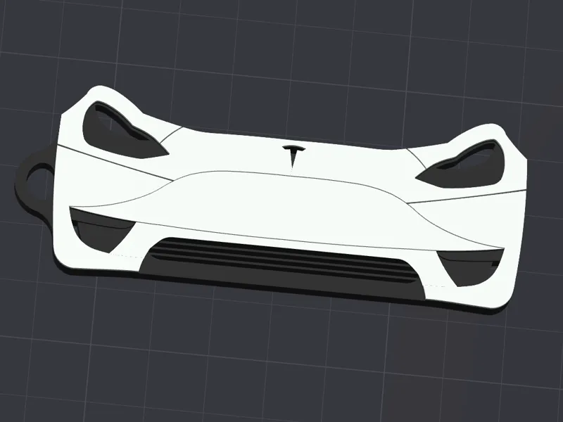 Tesla Model Y PreFacelift Keychain (Sportier Ver)