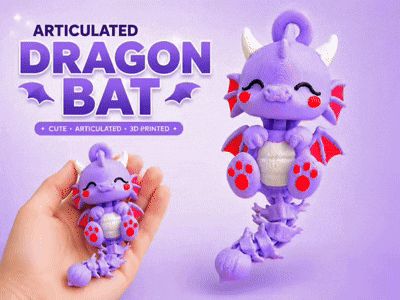 Cute Flexi Dragon Keychain