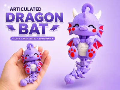 Cute Flexi Dragon Keychain