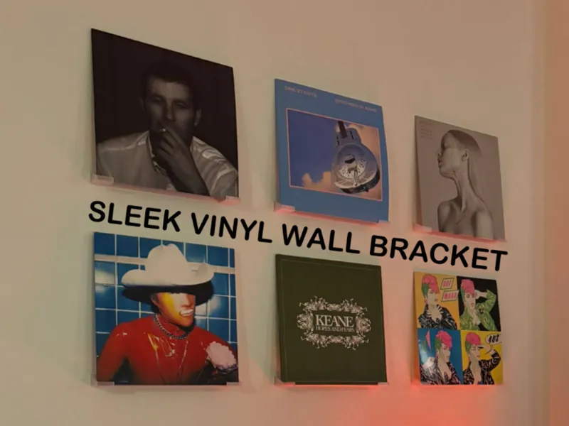 Sleek vinyl wall bracket