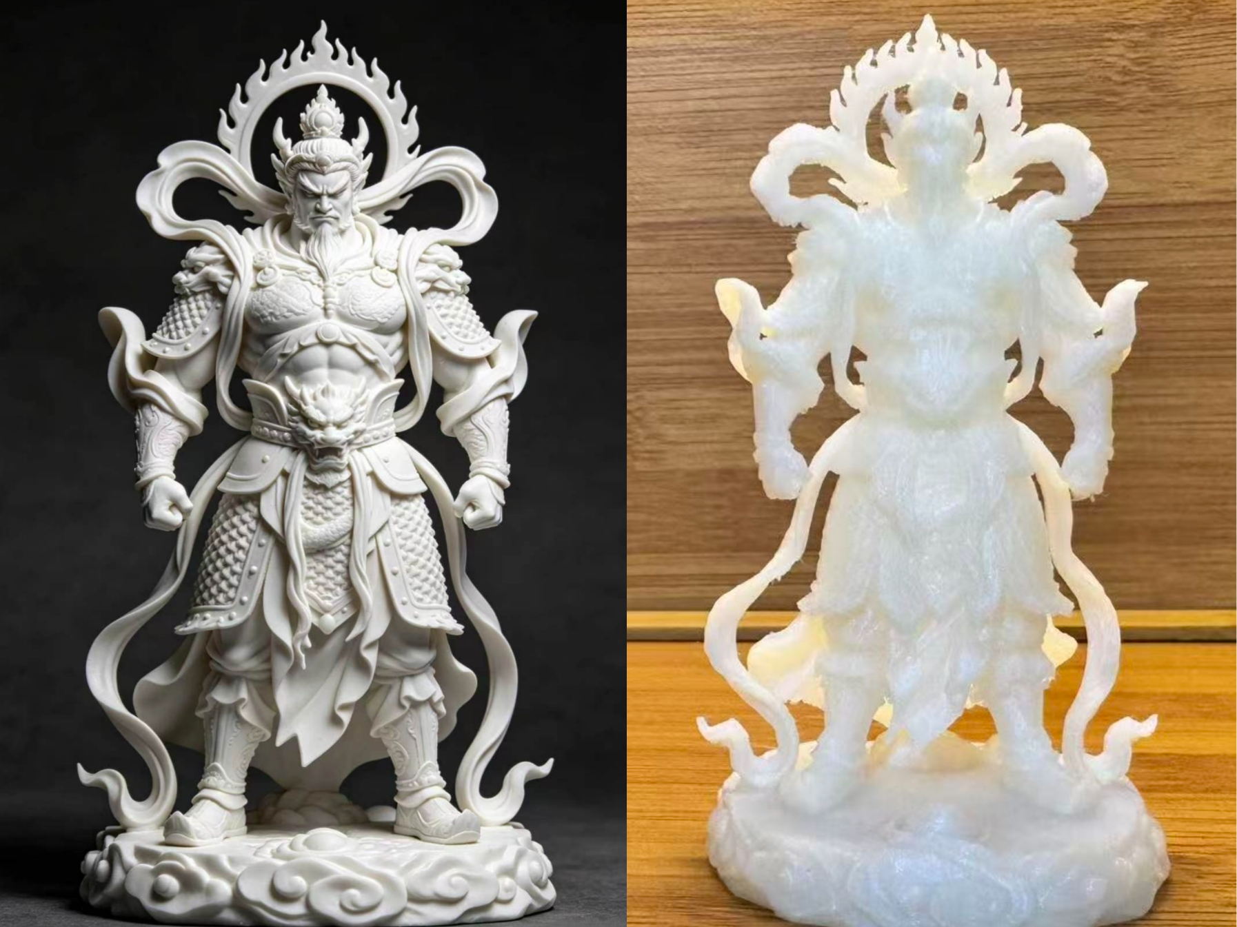 护法天王桌面摆件模型