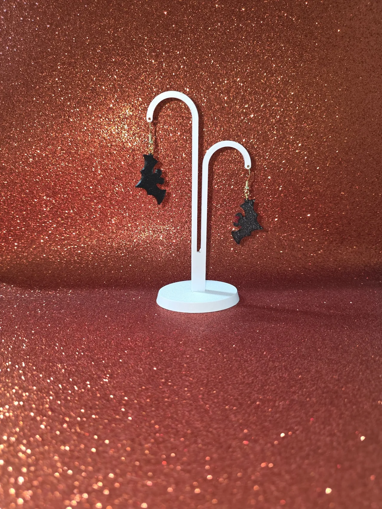 Mickey and Minnie bat earrings view 3