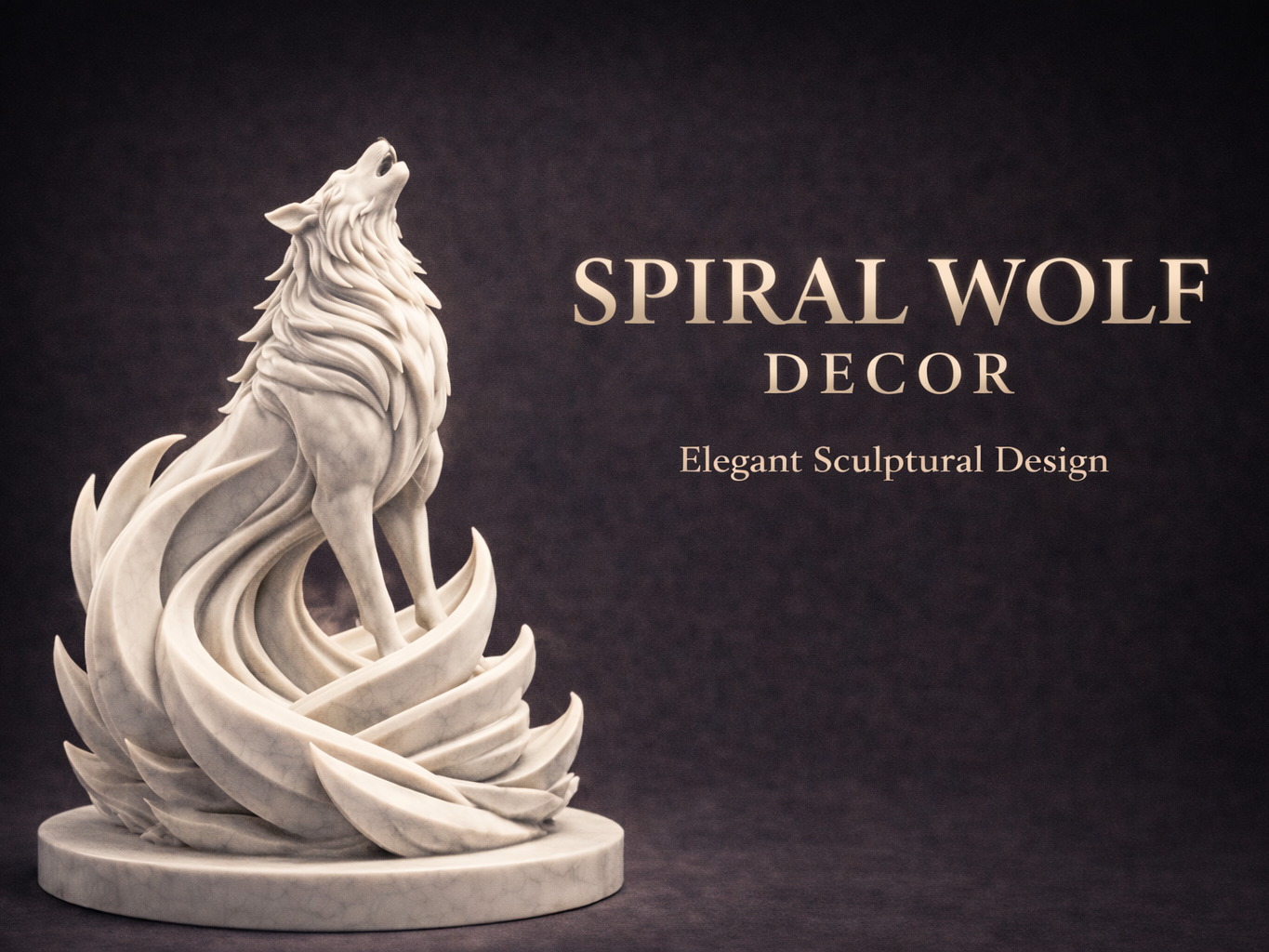 Spiral Wolf Decor – Elegant Sculptural