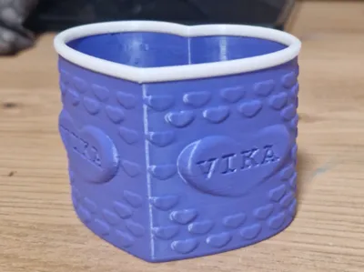 Heart Pencil Cup — "With Your Name"