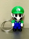 Luigi with 5 colors, blue overalls, keychain