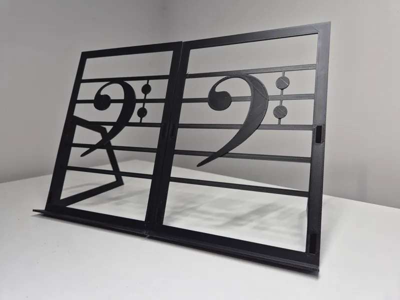 Foldable Music Stand With Bass Clef