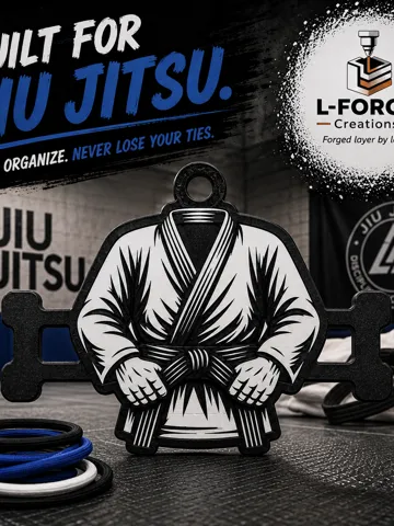 Accesorio para sujetar ligas de cabello: Jiu Jitsu Gi Hair Tie Holder Keychain — vista de referencia 2