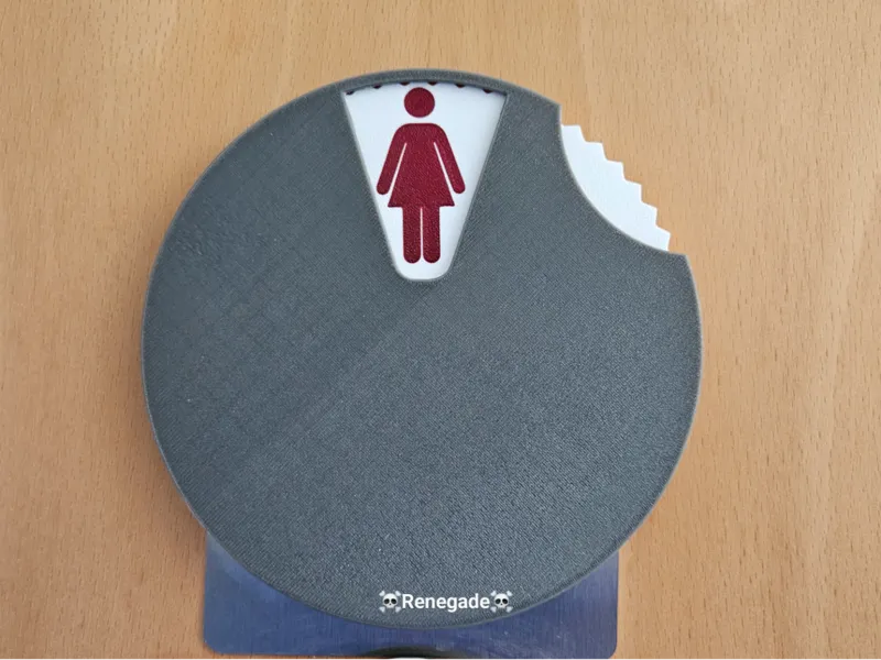 WC Schild mit Wahlmöglichkeit