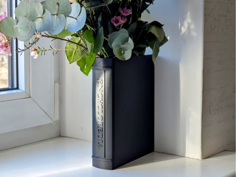 Book-Shaped Vase / Bookend Container customizable
