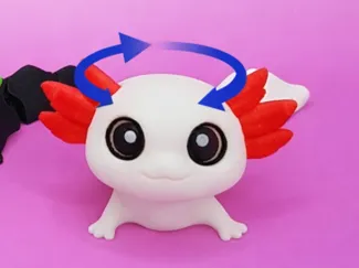 NO AMS flexi Axolotl 360 degrees head rotation