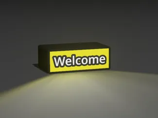 Caja de Luz Welcome/ bienvenida