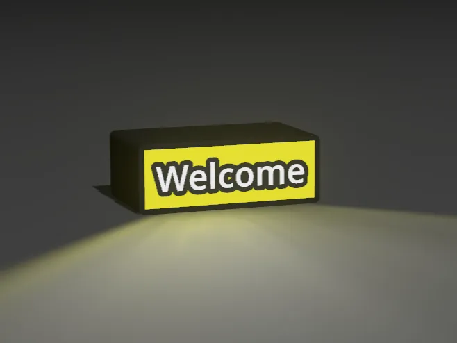 Caja de Luz Welcome/ bienvenida