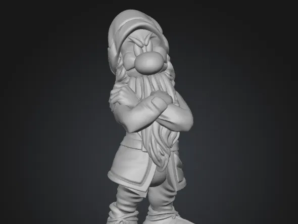 Grumpy - the Seven Dwarfs - 10cm Print