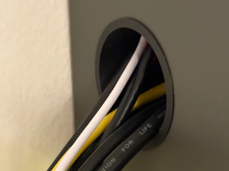Tech Cabinet Cord Pass Through