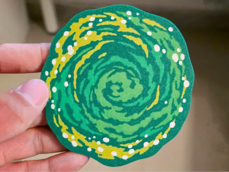 瑞克与莫蒂 传送门 杯垫 - Rick and Morty Portal Coaster