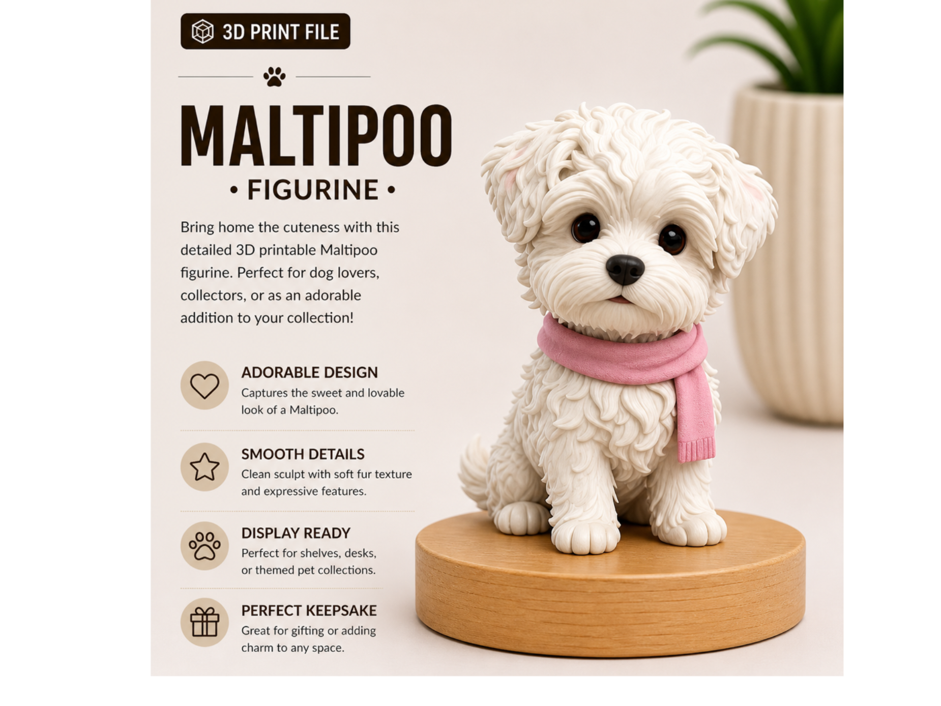 Cute fluffy puppy Dog , Maltipoo Doodle