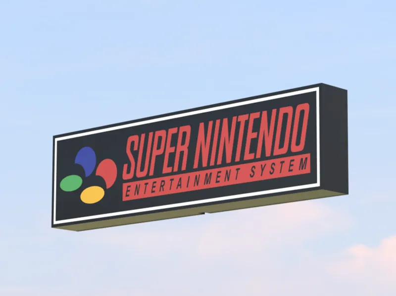 Super Nintendo Lightbox