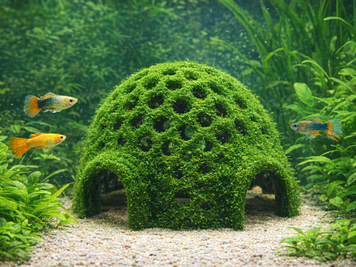 Single-Entrance Moss Dome Minimal Aquarium Shelter