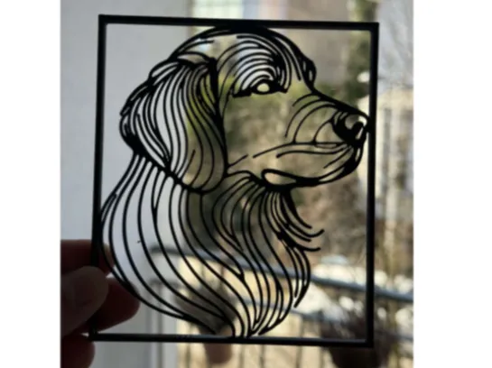 Golden retriever dog wall art