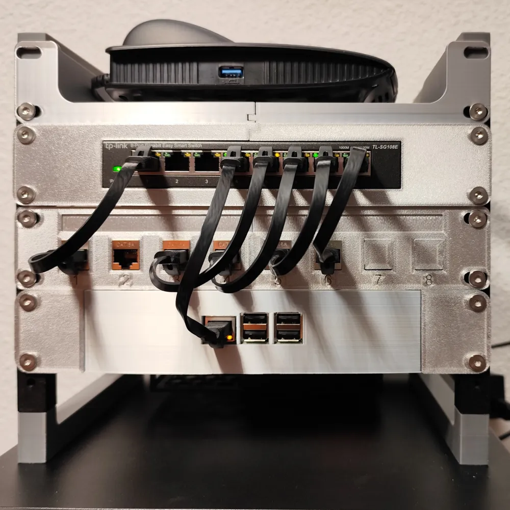 Raspberry Pi 10 Inch Server Rack Raspberry Pi 3b 10-inch Rack Panel - A1 mini - Free 3D Print Model ...