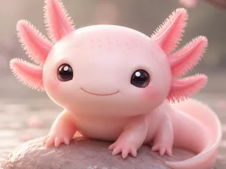 Cute Baby Axolotl Figure