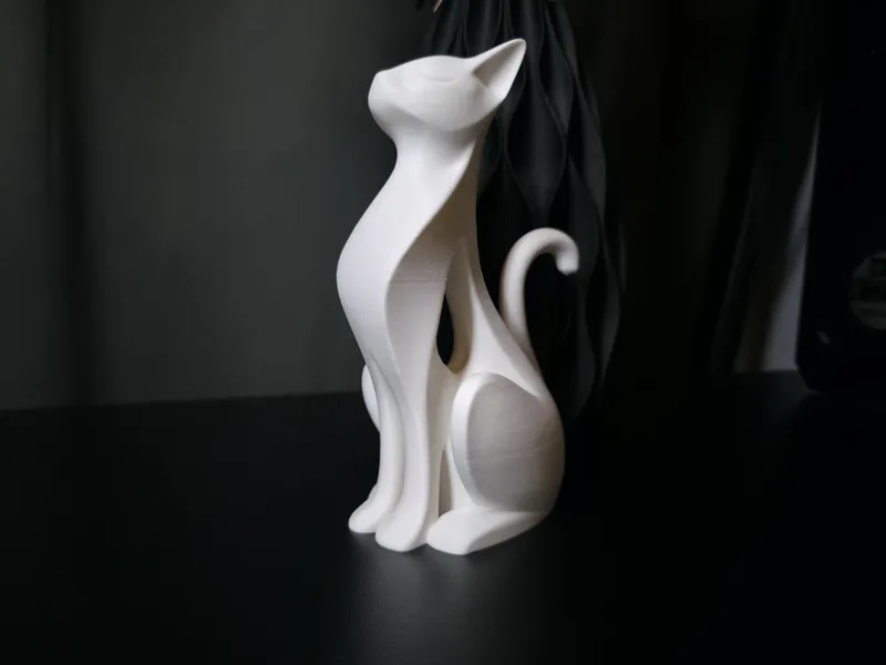 Sleek Feline – Minimalist Abstract Cat