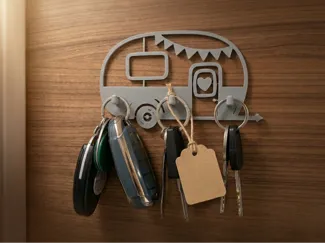 Retro-Caravan Schlüsselbrett / Key Holder