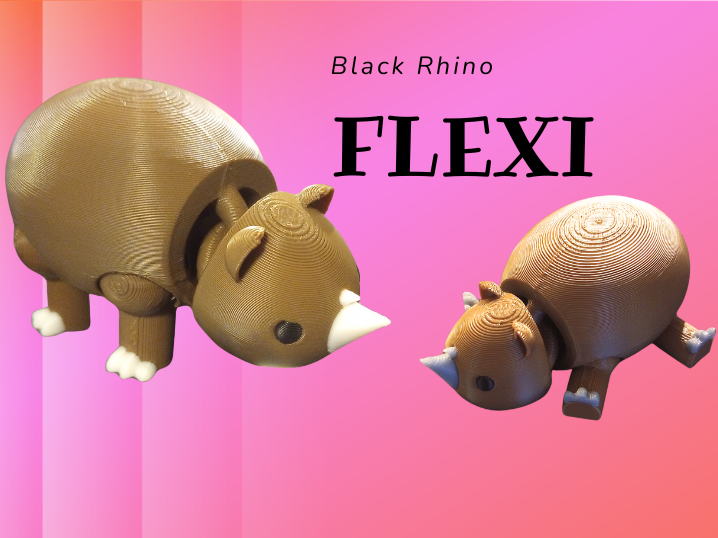 SAVE BLACK RHINOS - Flexi Rhino, BONBON Compatible