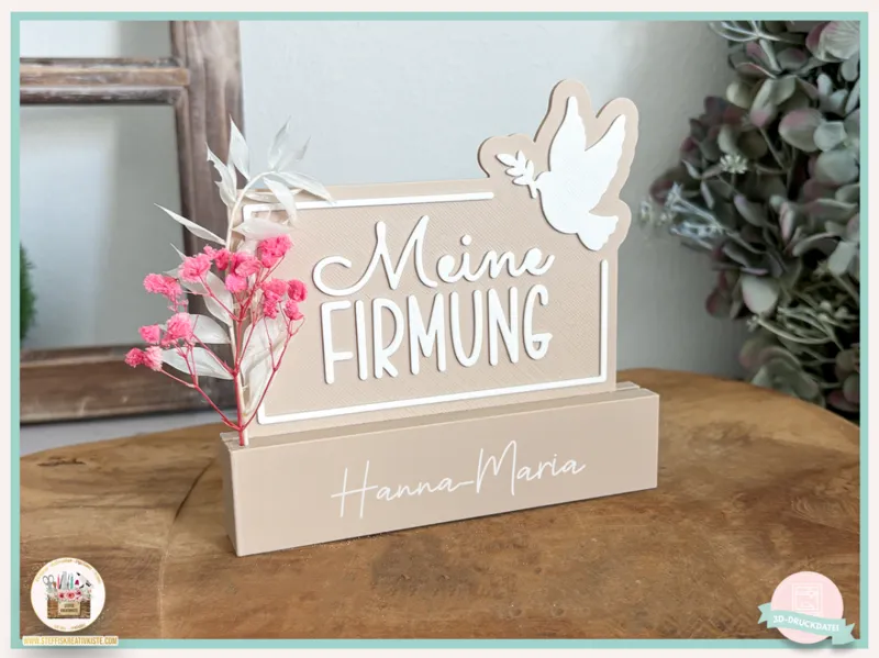 Firmung Tischdekoration personalisierbar