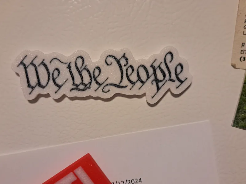 We The People Fridge Magnet